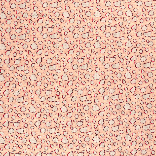 Coton Viscose en Chaine et Trame tissu Rose mat 