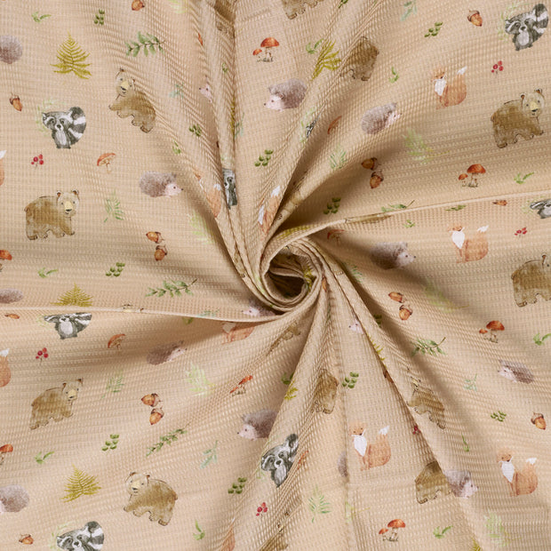 Waffelpiqué fabrik Beige 