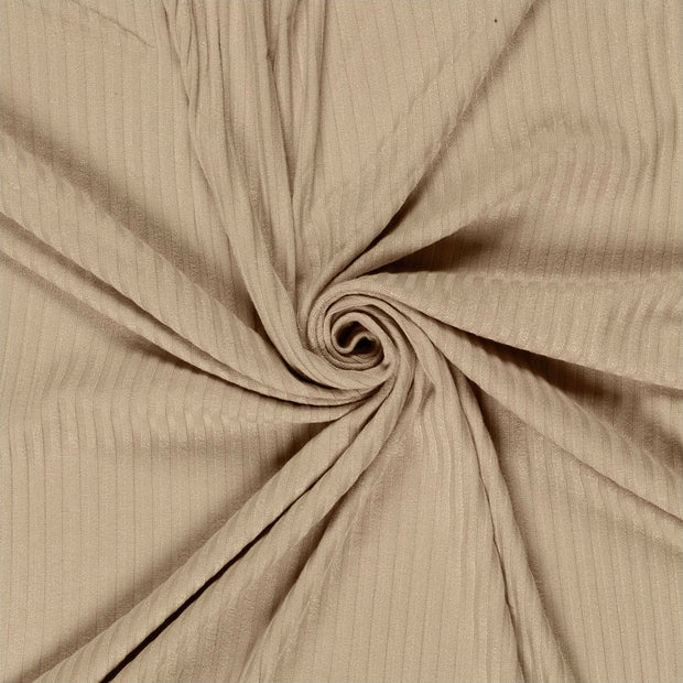 Rib Jersey fabric Beige 