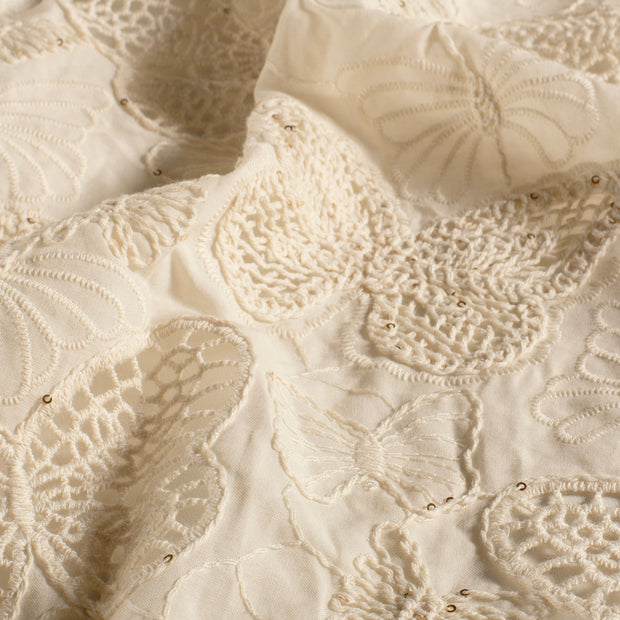  fabric Butterflies Off White