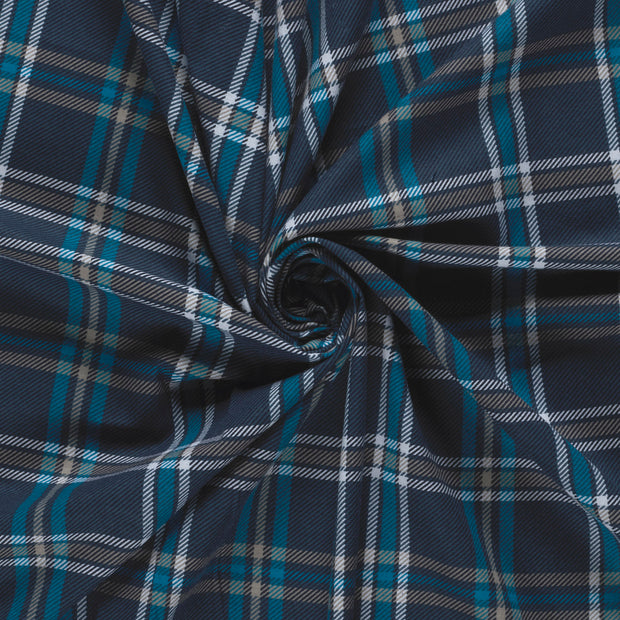 Franela tela Azul marino estampado 