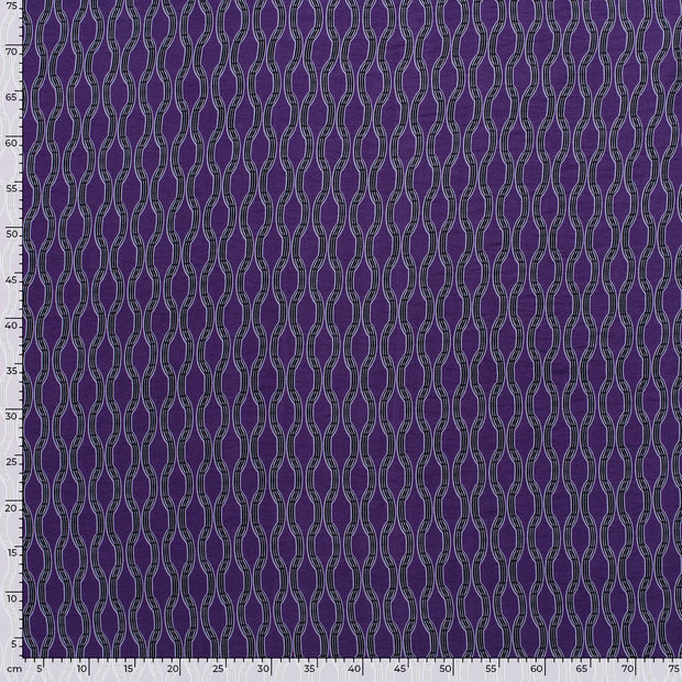 Viscose Nylon Crepe stof Abstract Magenta