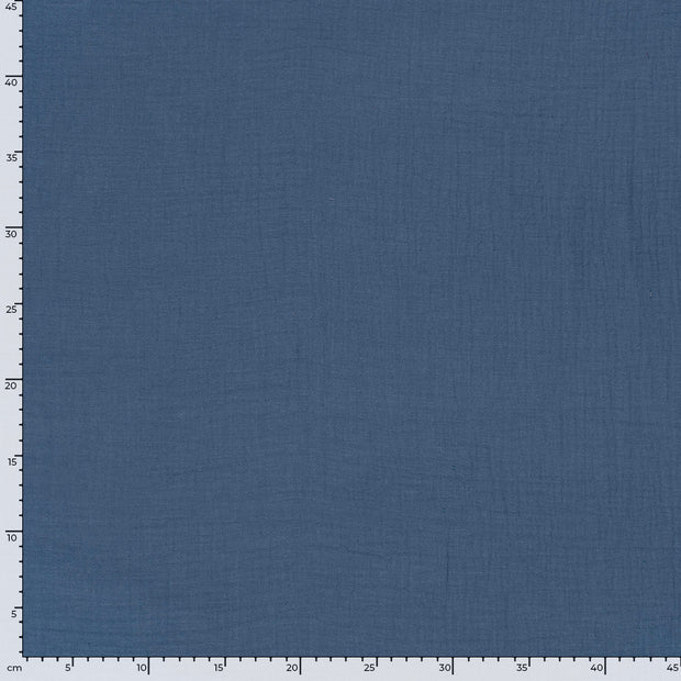 Mousseline stof Effen Indigo