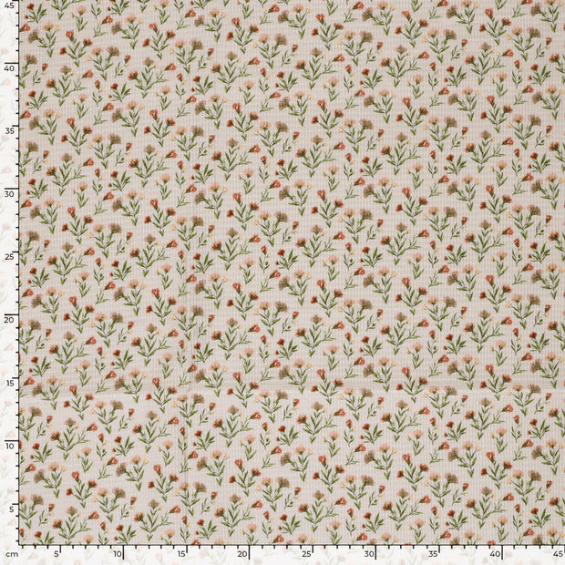 Wafel Piqué stof Beige