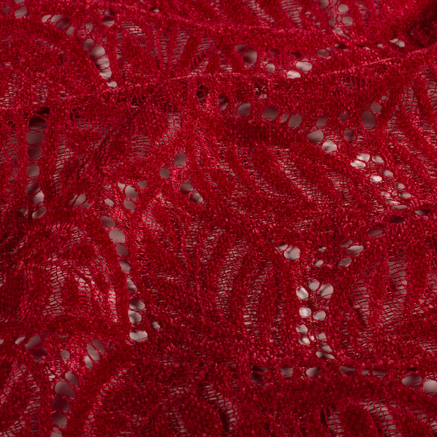 Chenille fabrik Uni Dunkelrot