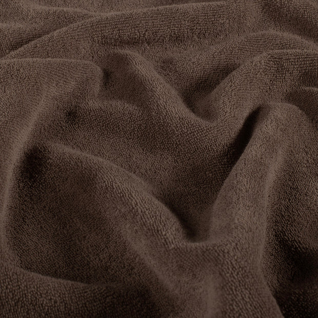 Stretch terry fabric Unicolour Brown