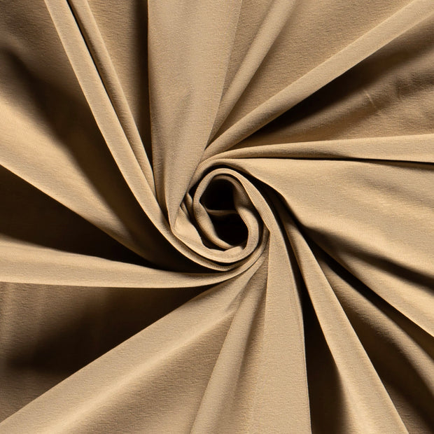 Jersey stof Effen Beige