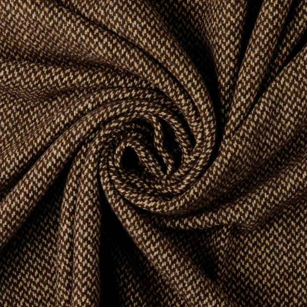 Wool Boucle fabric Brown 
