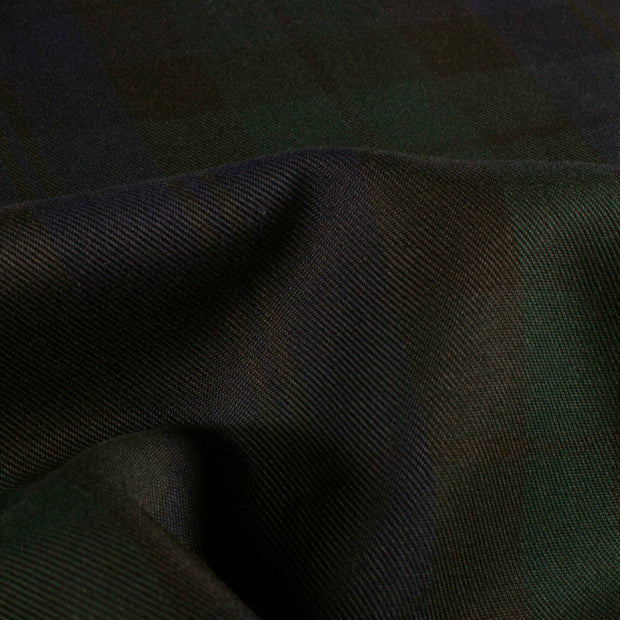 Gabardine fabric Checks Dark Green