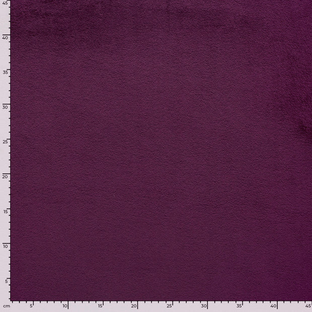 Polaire Doudou tissu Unicolore Bordeaux