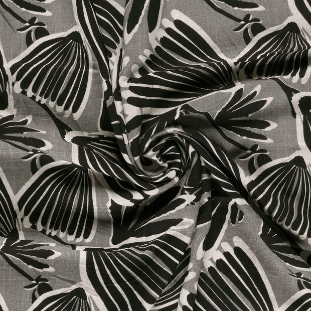  fabric Dark Grey printed 