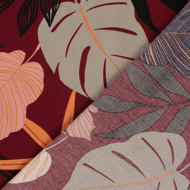 Viscose Nylon Ottoman tissu fleurs imprimé 