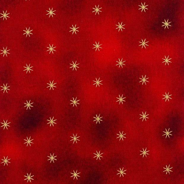 Cretonne stof Kerstmis Bordeaux