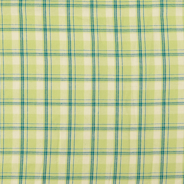 Flanel stof Ruiten Donker mint