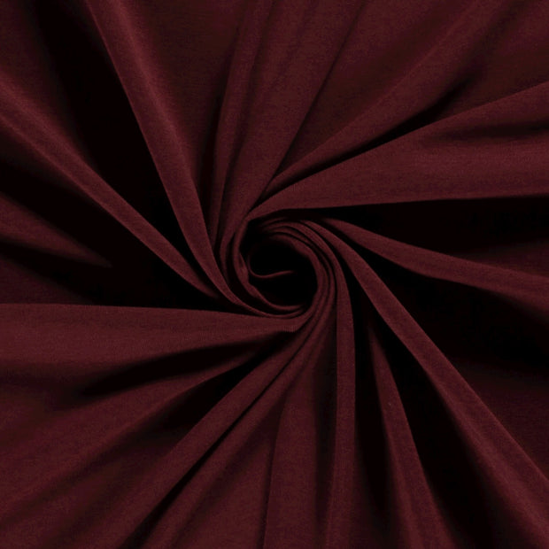 Bamboo Jersey fabric Unicolour Bordeaux