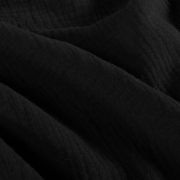 Muslin fabric Unicolour Black