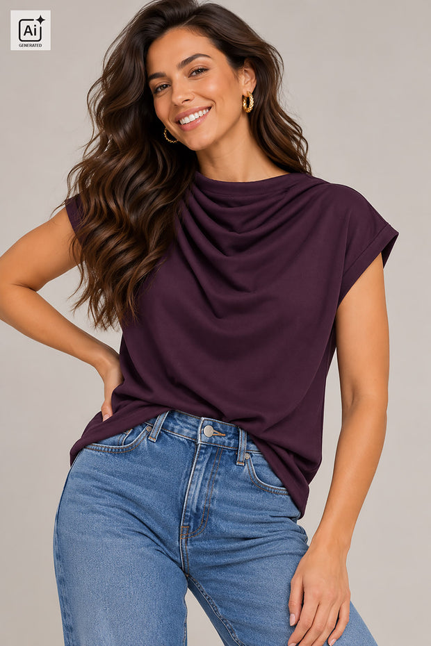 Milano tissu Unicolore Aubergine
