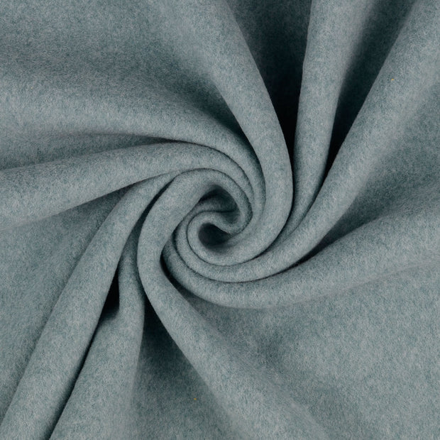 Fleece stof Donker mint 