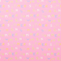 Jersey printed Writings Light Pink