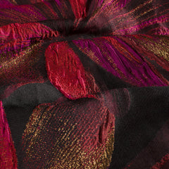 Jacquard Lurex Flowers Fuchsia