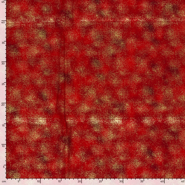 Algodón Popelina tela Navidad Rojo