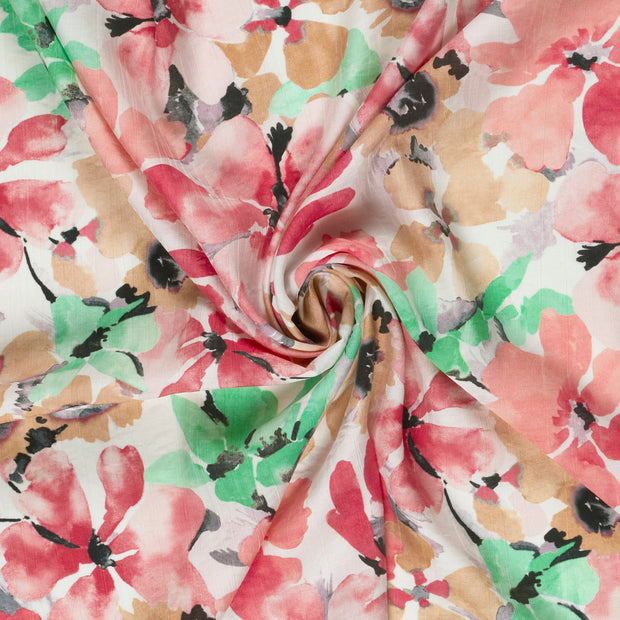  fabric Red digital printed 