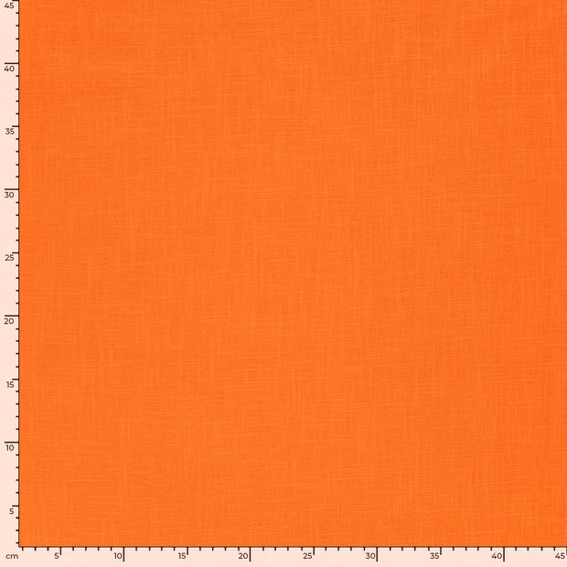 Lin tissu Unicolore Orange