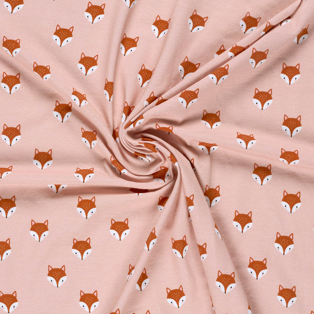Jersey fabric Pink digital printed 