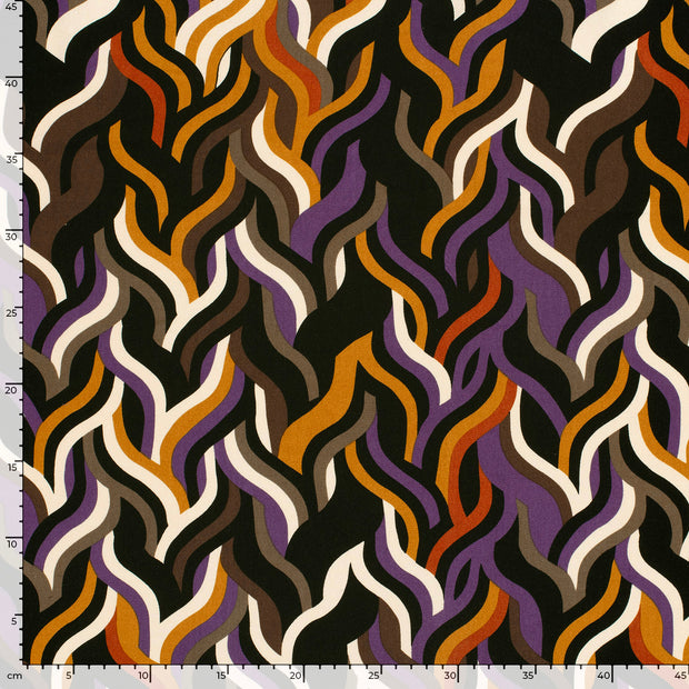 Sergé de Viscose tissu Abstrait Camel