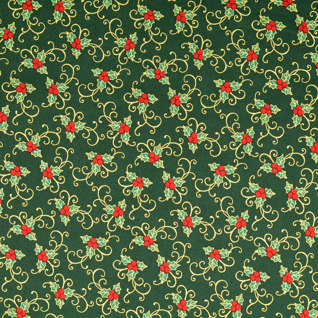  tissu Noël Vert foncé