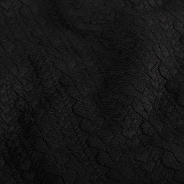 Heavy Knit stof Kabelstof Zwart