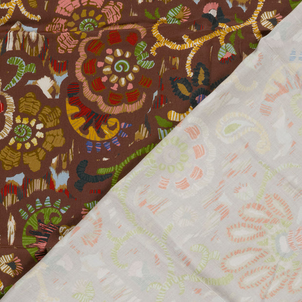 Viscose Satin fabrik Abstrakt bedruckt 