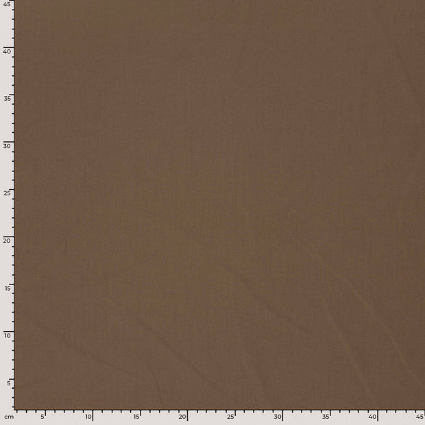 Katoen Poplin GOTS stof Effen Taupe grijs