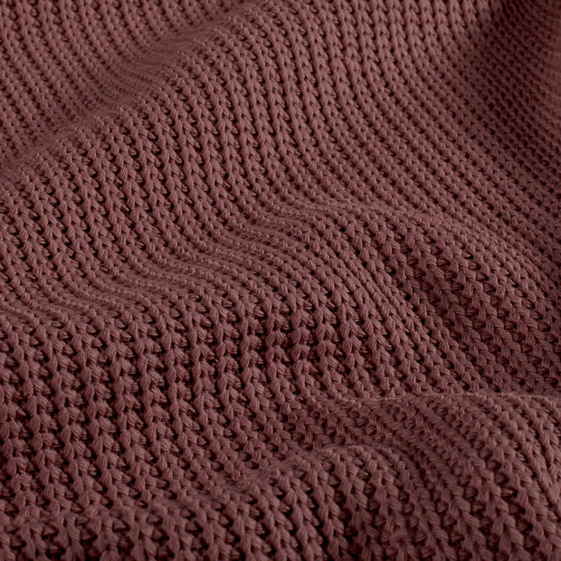 Heavy Knit tela Cable Rosa antiguo