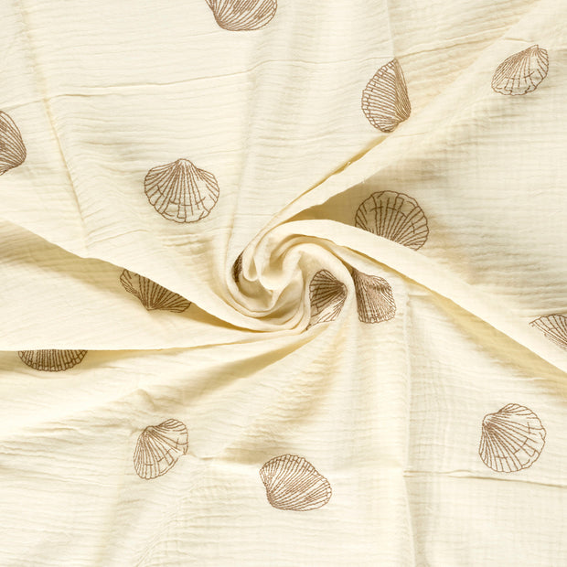 Muslin fabric embroidered 