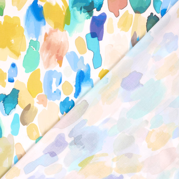 Viscose Poplin fabric Abstract printed 