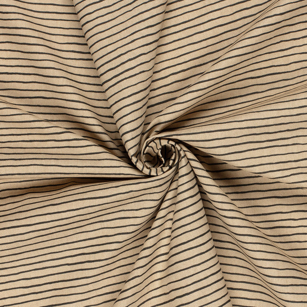 Linen Look fabric Beige printed 