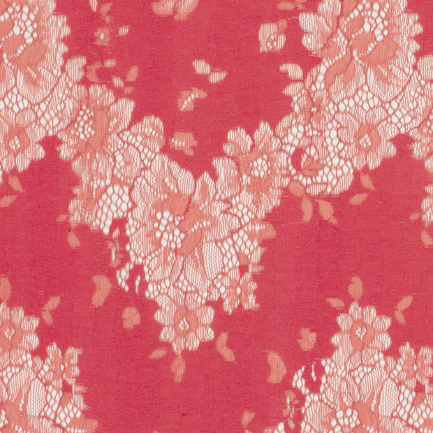 Lace fabric Flowers Dark Red