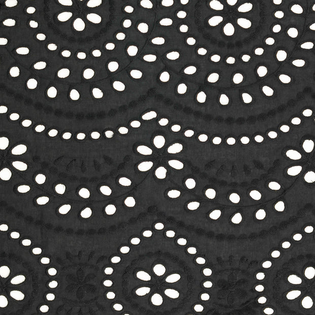  fabric Flowers Black
