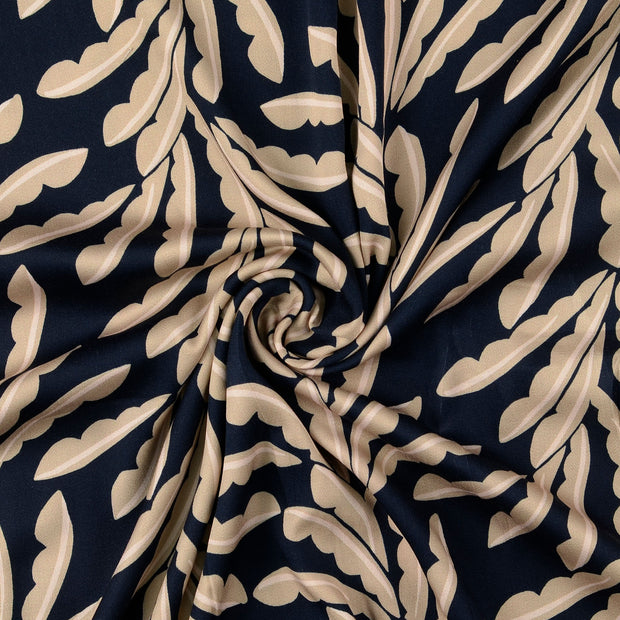 Viscose Satin fabrik Marine 
