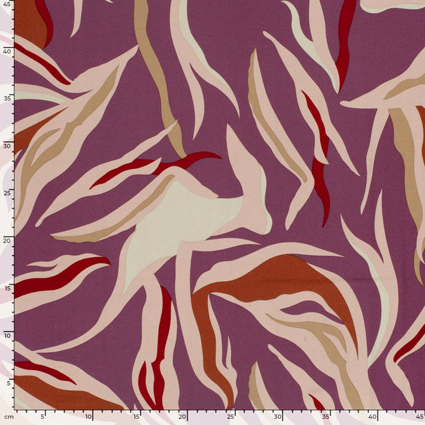 Viscose Vortex Jerséis tela Abstracto Aubergine