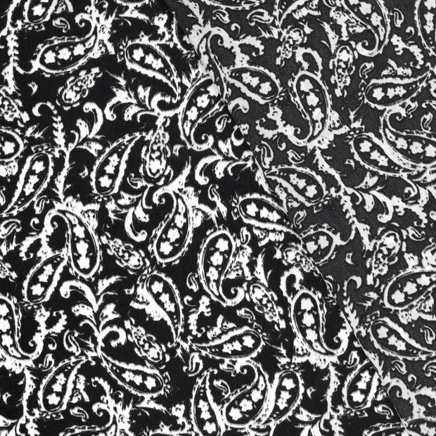 Satin Velvet fabric Paisley printed 