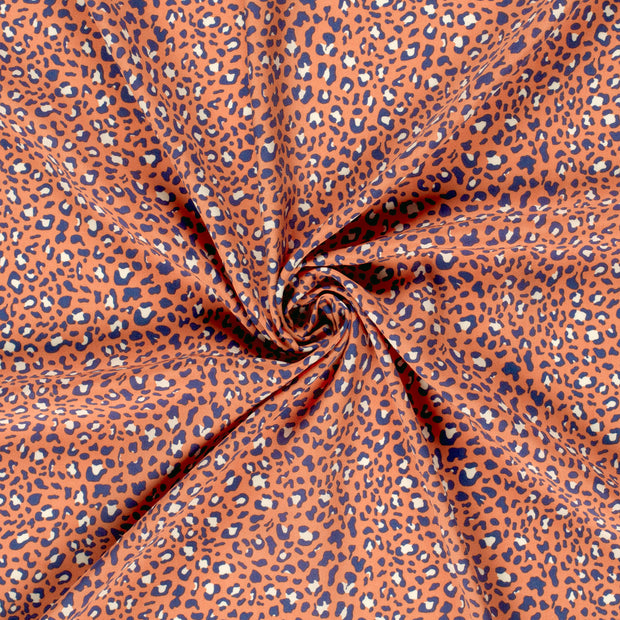 Popeline de Viscose tissu Coral imprimé 