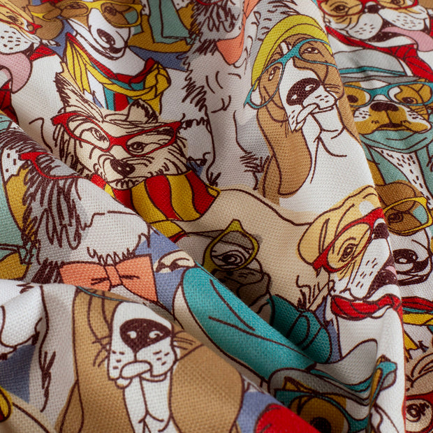 Panama fabric Dogs Multicolor