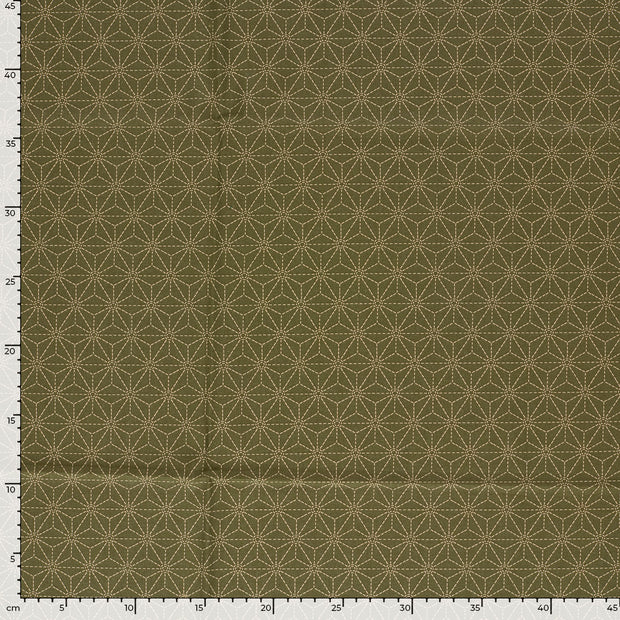 Cotton Poplin fabric Olive Green