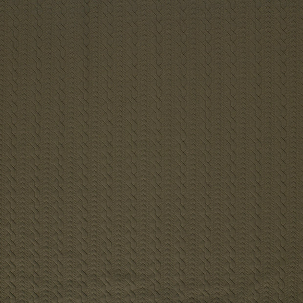 Heavy Knit tissu Vert kaki mat 