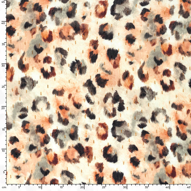 Chiffon fabric Glitter Orange