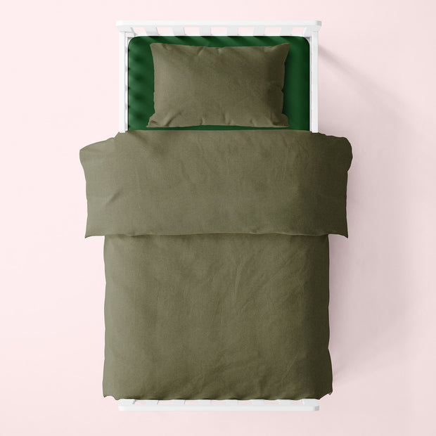 Cretonne Premium stof Effen Kaki groen