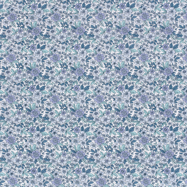 Popeline de Coton tissu Cobalt mat 