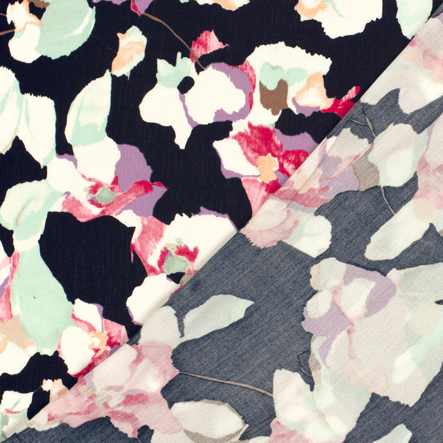 Borken Crepe fabric Abstract printed 